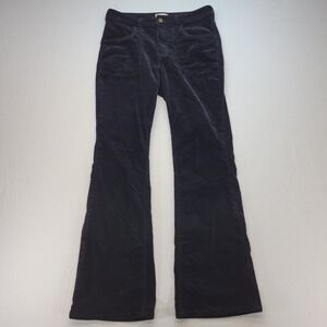 Pilcro Corduroy Pants Womens 30 Black Flare Stretch Mid Rise Boho